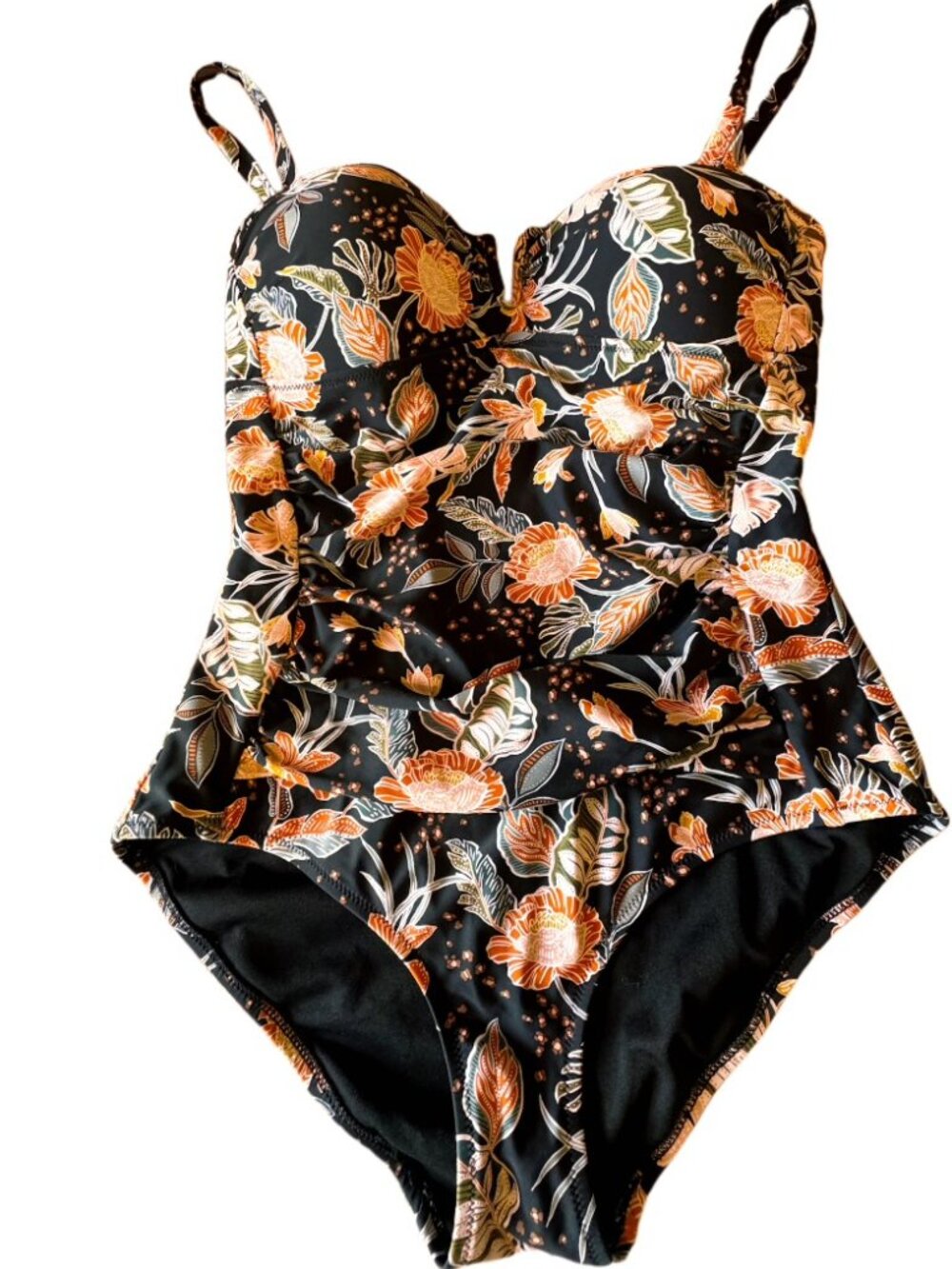Seekers MSRP $148 Tummy Control Floral V-wire Full Coverage Built In Support NEW